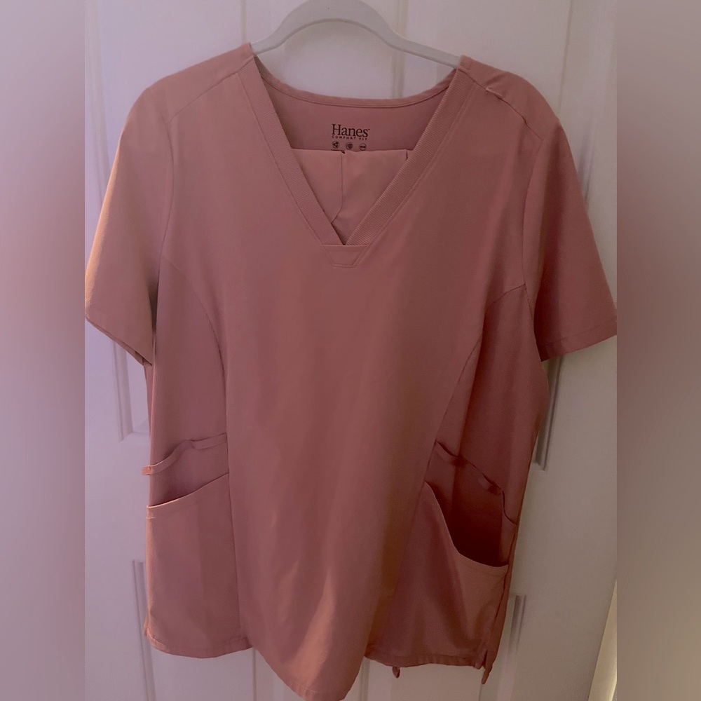 Hanes comfort fit scrubs.